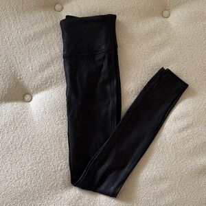SPANX Black Faux Snake Skin Leggings